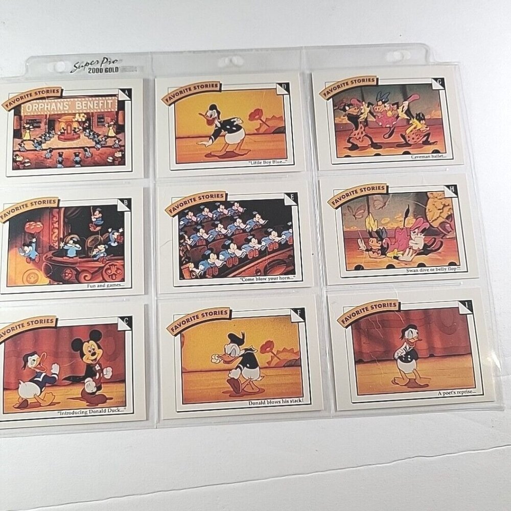 1991 Disney Orphan's Benefit Impel Marketing 9 Card Story  2 Sided Orig. 1941 NM